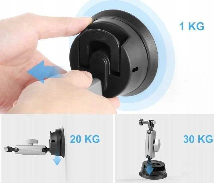 Puluz Spaudimo Įsiurbimo puodelis Stiklinis laikiklis Kamera Telefonas Gwint 1 / 4 "" / PU863