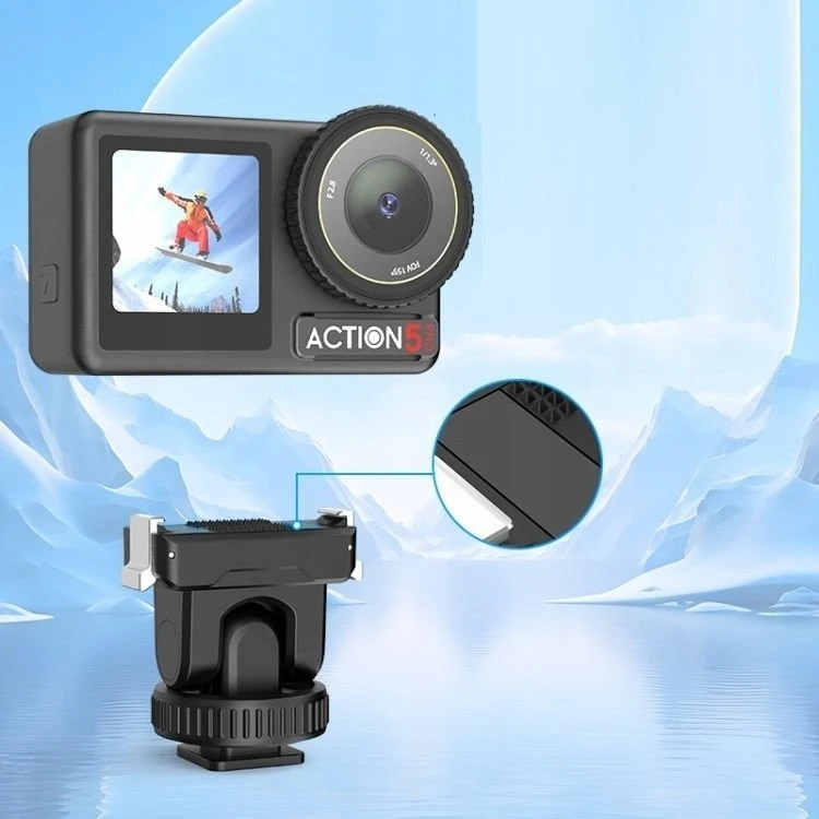 Puluz Greito sujungimo tvirtinimo adapteris su 1/4'' sriegiu ISO tvirtinimo kojelė DJI Osmo Action 3 / 4 / 5 Pro / PU727B