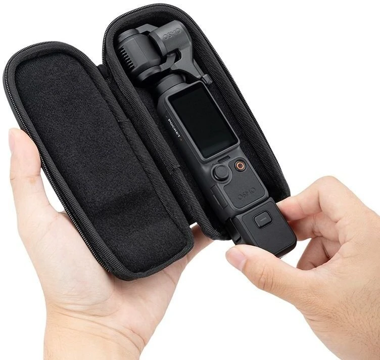 Puluz Kietras dėklas Futeralis Makštis Apsauginis kietas dėklas EVA skirtas DJI Osmo Pocket 4 / 3 / HSCC-OP4S juodas / Juodas (SB12033)