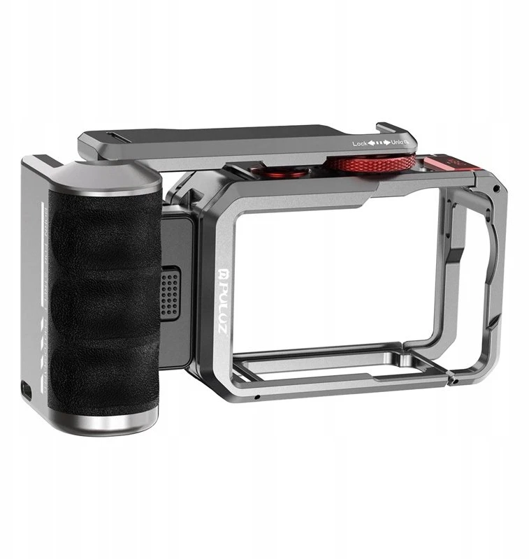 Titano išplėtimo laikiklis su rankena ir papildomomis „Puluz“ jungtimis, skirtas „DJI Osmo Action 6“