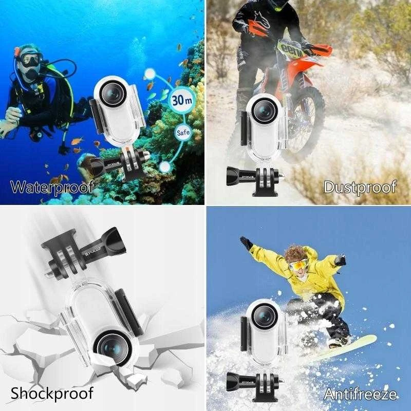 Puluz povandeninis korpusas, atsparus vandeniui, skirtas Insta360 Go 2 Go2 / Pu556t