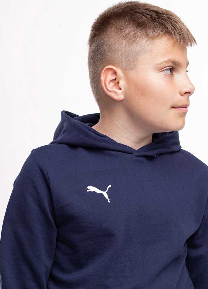 Bluza vaikams Puma Team Goal Casuals Hoddy tamsiai mėlyna 658619 06 (152cm)