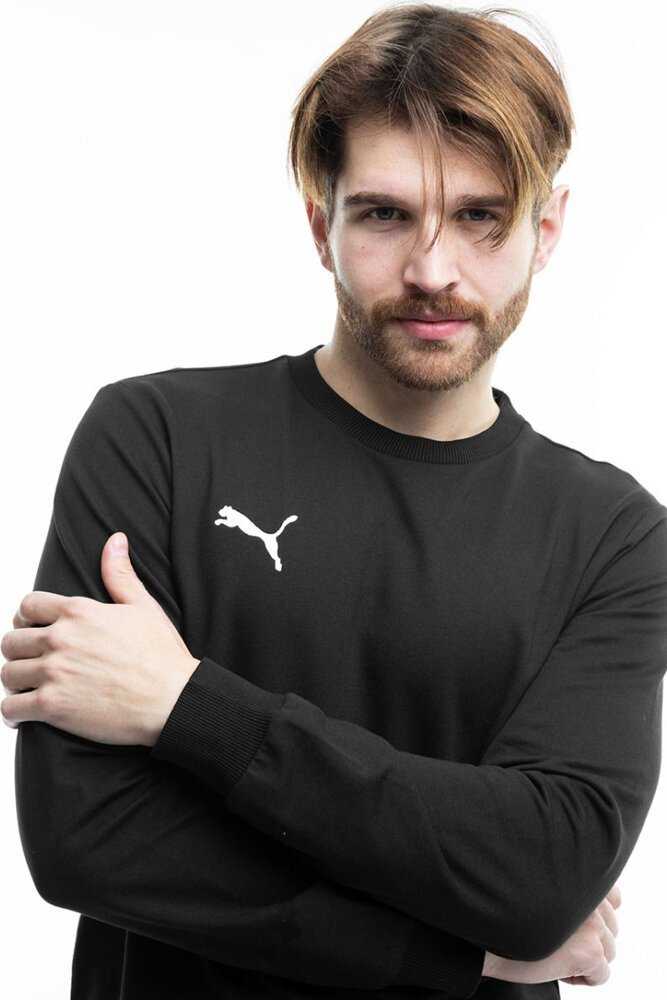 Puma Team Goal Casuals Crew Neck Sweat juoda sportinė liemenėlė 658592 03 (M)