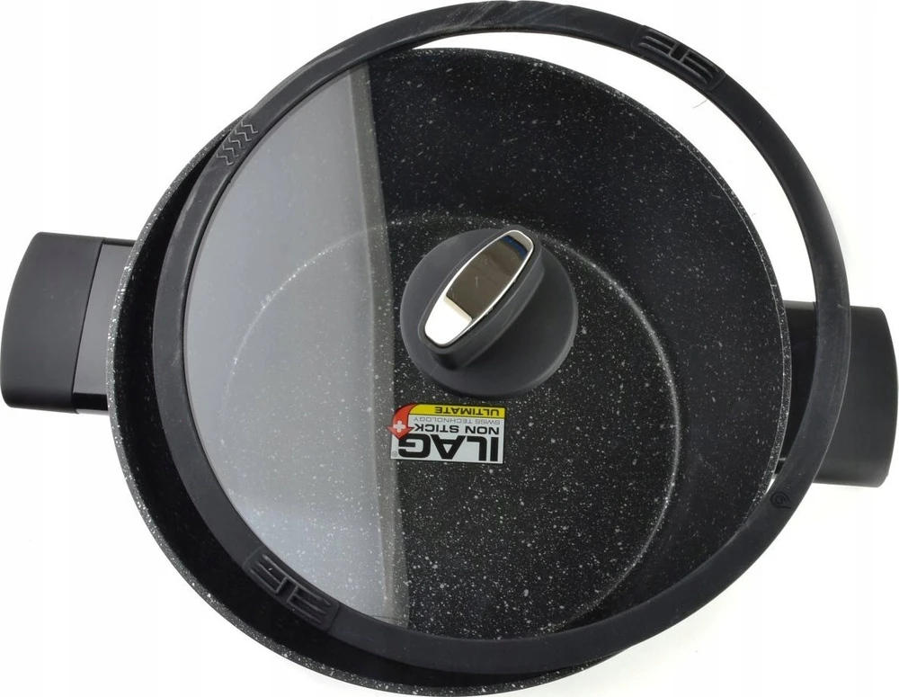 Mondex Indukcinis puodas 28cm 6,7L su nepridegančiu dangteliu virtuvei