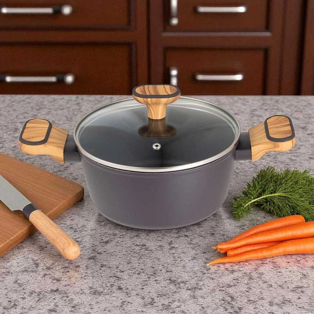 Bergner PUODAS MULTICLAD 20 cm su dangčiu BERGNER BG-56036 CHARCOAL