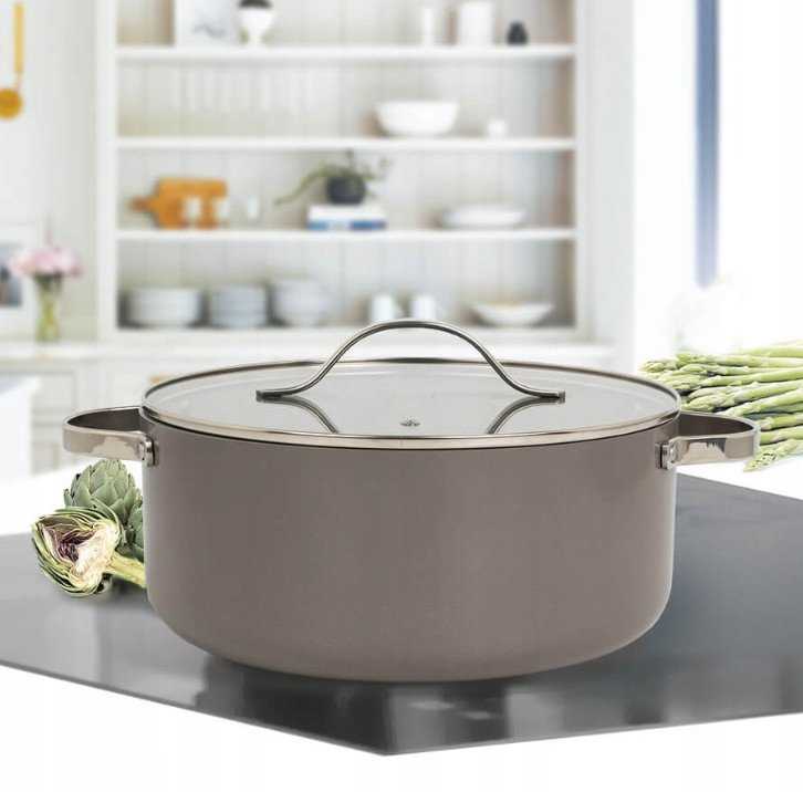 Puodas su dangčiu MAESTRO MR-4009 (MR-4009-18) 18 cm 1,9 l Pilkas