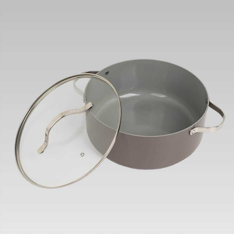 Puodas su dangčiu MAESTRO MR-4009 (MR-4009-20) 20 cm 2.3 l Pilkas