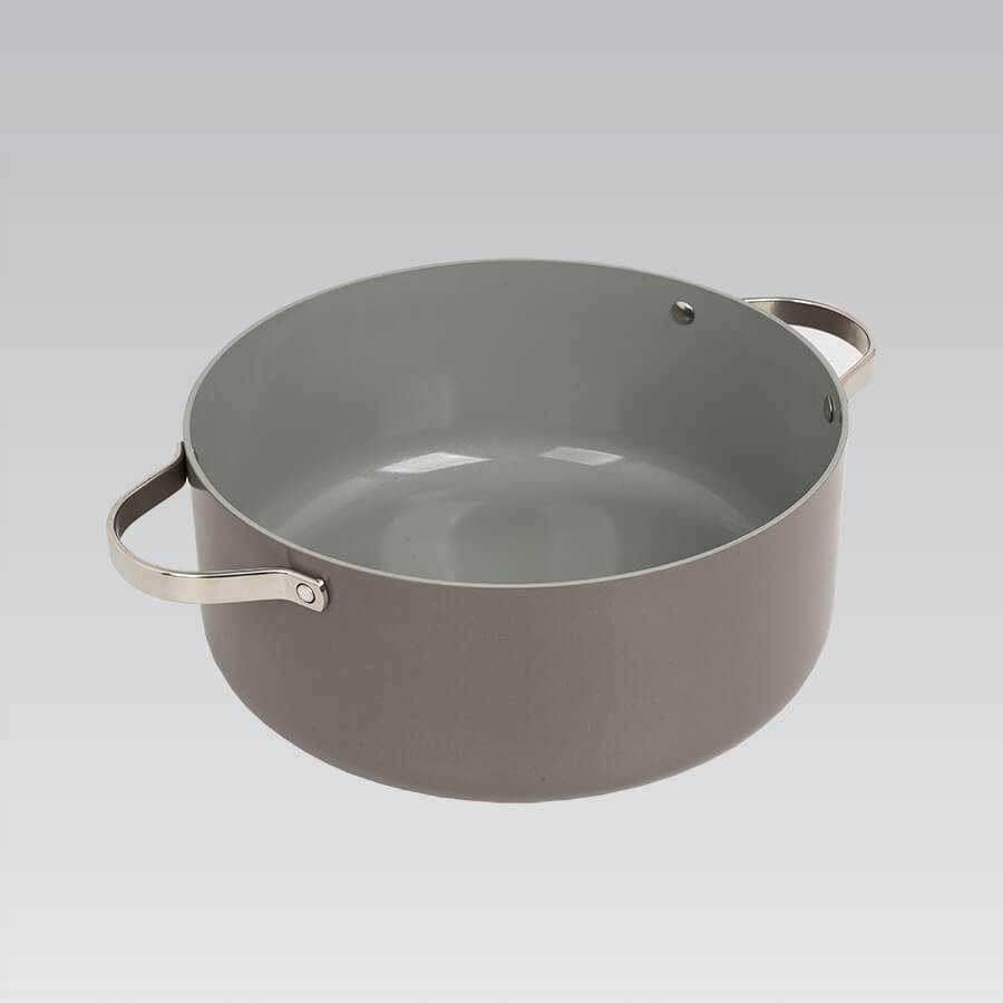 Puodas su dangčiu MAESTRO MR-4009 (MR-4009-20) 20 cm 2.3 l Pilkas