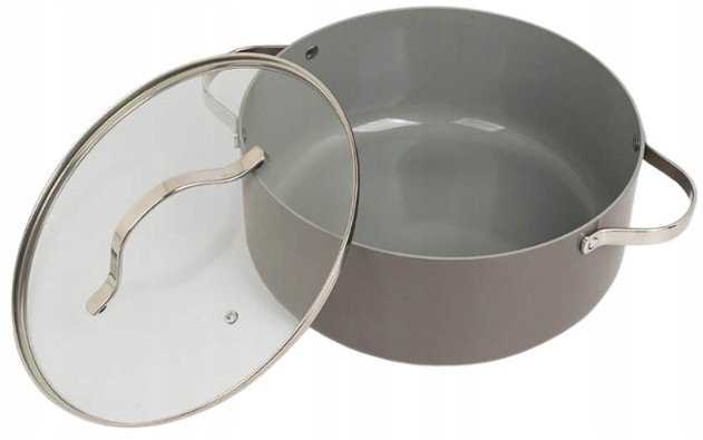 Puodas su dangčiu MAESTRO MR-4009 (MR-4009-28) 28 cm 7.0 l Pilkas