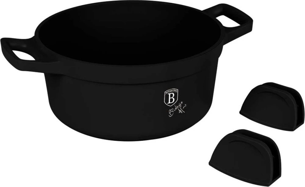 Puodas Z POWŁOKĄ TYTANOWĄ 2.8L 20CM BERLINGER HAUS Juodas ROSE BH-1456