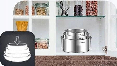Puodų ir keptuvių rinkinys Tefal Ingenio Emotion, 11 dalių (L897SB74)