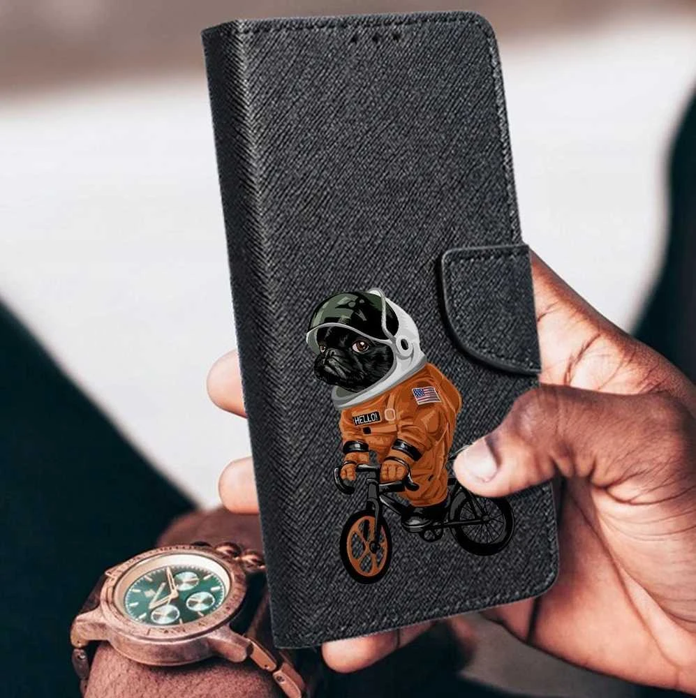 Dėklas Oem FANCY Book skirtas Samsung Galaxy A13 4G juodos spalvos
