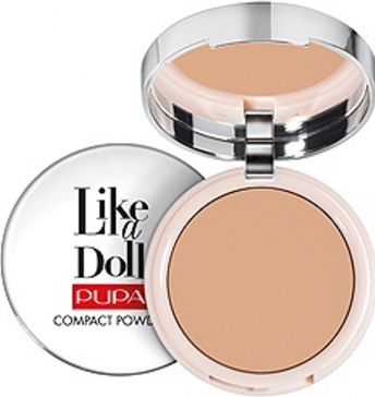 Pupa Milano Like A Doll Nude Skin kompaktinė pudra 005 Golden Honey, 10 g