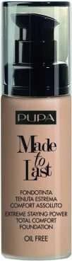 „Pupa Made To Last“ ilgai išliekantis skystas makiažo pagrindas be parabenų, 050 Sand, 30 ml