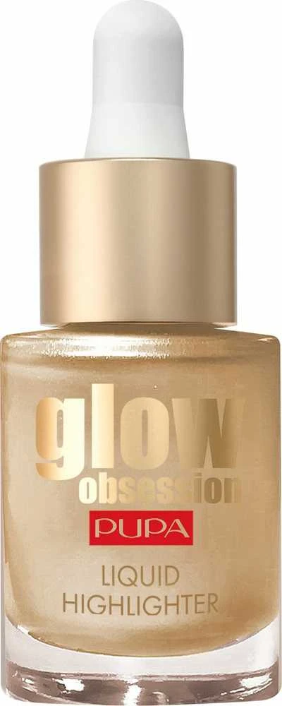 „Pupa Glow Obsession“ be parabenų švytintis skystas šviestuvas veidui „100 Sunrise“ 13,5 ml
