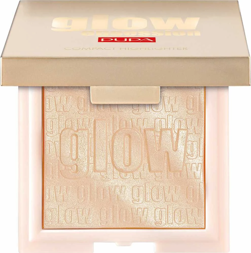 „Pupa Glow Obsession“ šviesinamųjų skaistalų šviestuvas „Highlighter Compact“, 100 šviesiai auksinių, 6 g