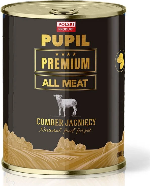 PUPIL Premium All Meat Gold Saddle of ėriena – drėgnas ėdalas šunims – 800g