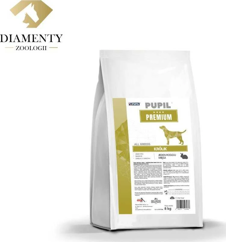 PUPIL Premium All Breeds triušiena – sausas Maistas šunims – 8kg