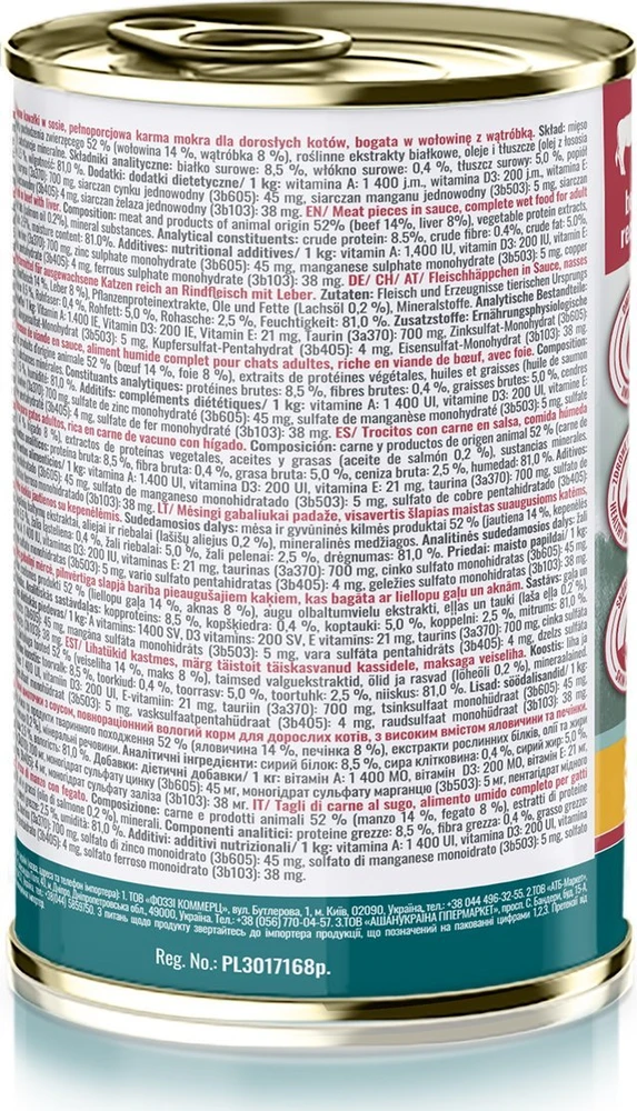 Pupil Premium PUPIL Prime Rich in jautiena and liver – šlapias kačių maistas – 400g