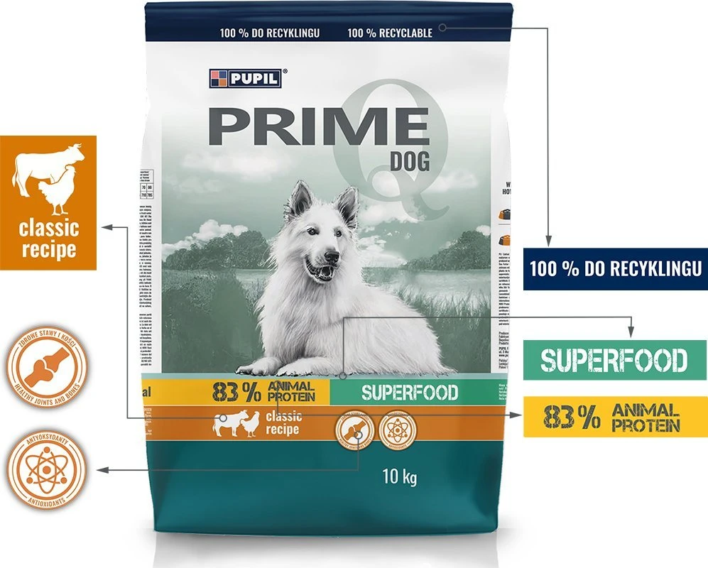 Pupil Premium PUPIL Prime Mini Rich in poultry with jautiena – sausas Maistas šunims – 10kg
