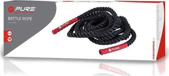 Pure2Improve Battle Rope 12m | Juodas/Raudona