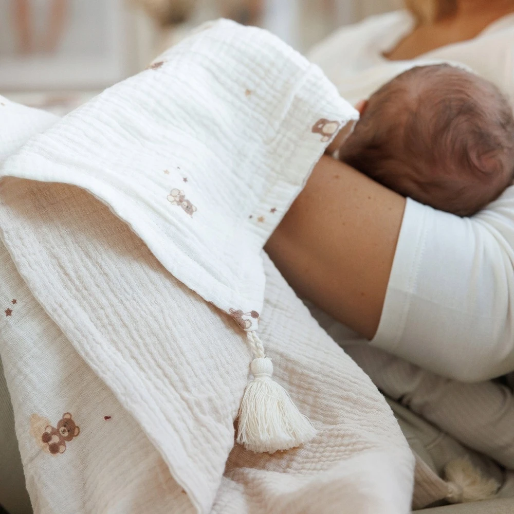 Purepower Babyono pledas muslino kreminis 1566/02 1566/02