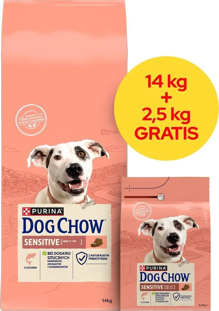 Purina Nestle Sausas Šunų Maistas - PURINA Dog Chow Sensitive lašiša 16,5kg