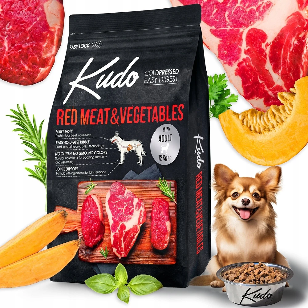 Purina Nestle Purina Kudo Raudona Mięso&daržovės Mini Adult 12kg