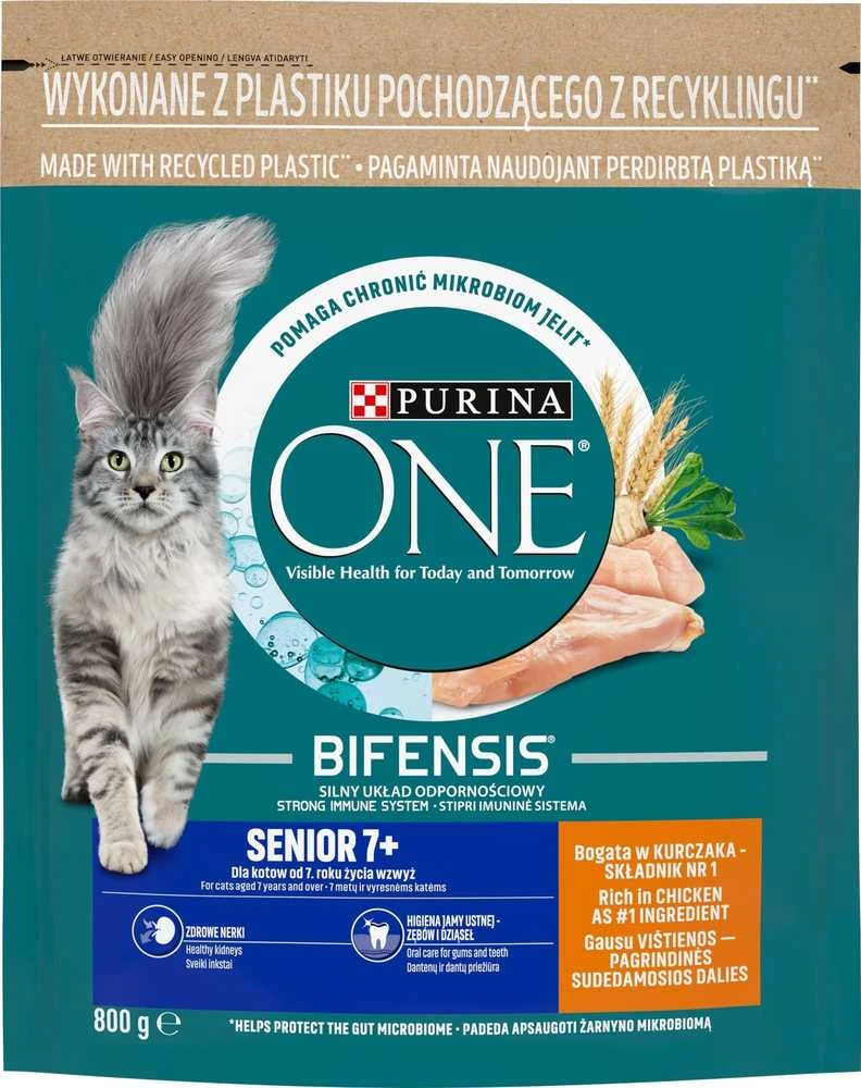 Purina Nestle One Bifensis Senior 7+ – sausas kačių maistas – 800g