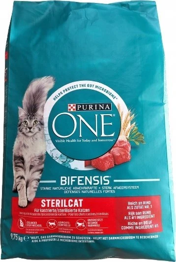 Purina Nestle Sausas kačių maistas - Purina One Sterilcat Jautiena 9,75 kg