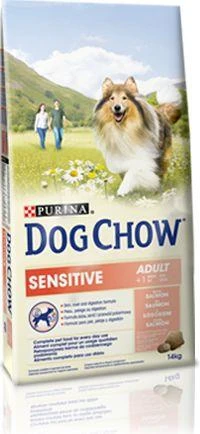 Purina DOG CHOW Sensitive With Salmon su lašiša 14kg