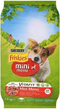 Purina Nestle Sausas Šunų Maistas - Friskies Mini Meniu Jautiena Su Daržovėmis, 1,5kg