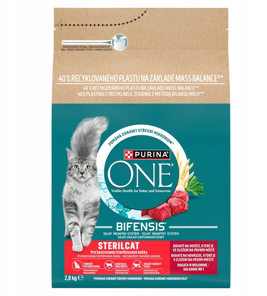 Purina Nestle One Bifensis Sterilcat rich in jautiena – sausas kačių maistas – 2,8kg
