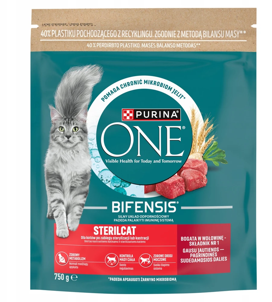 Purina Nestle One Bifensis Sterilcat rich in jautiena – sausas kačių maistas – 750g