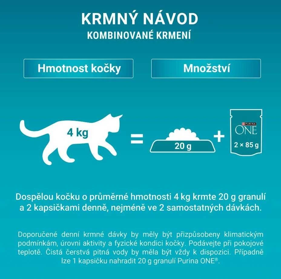 Purina Nestle Drėgnas Kačių Maistas - PURINA One Sterilcat Jautiena, Lašiša, Vištiena, Kalakutiena 40x85g