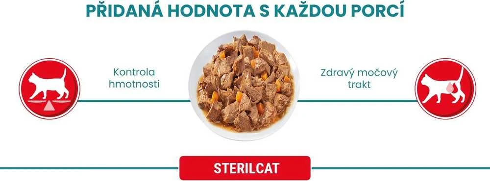 Purina Nestle Drėgnas Kačių Maistas - PURINA One Sterilcat Jautiena, Lašiša, Vištiena, Kalakutiena 40x85g