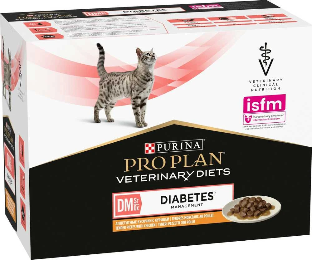 Purina Nestle Drėgnas Kačių Maistas - Purina Pro Plan Veterinarinė Dieta DM St/Ox - 10 x 85g