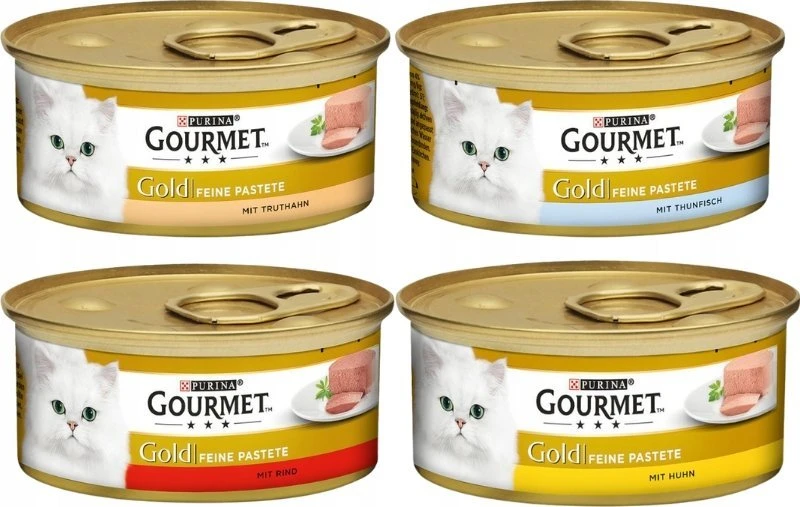Purina Nestle PURINA GOURMET GOLD Mus Mix 4 Flavours - šlapias kačių maistas - 96x85g