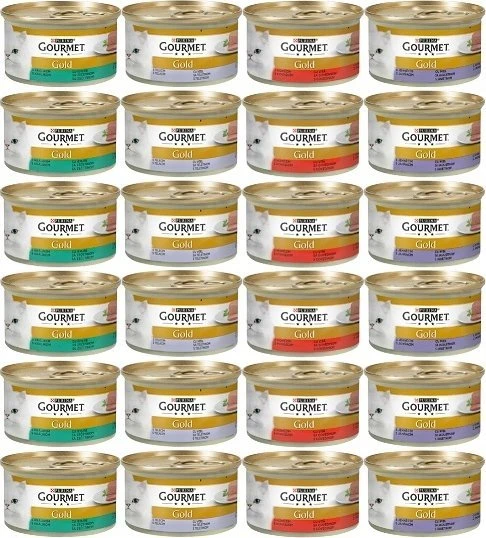 Purina Nestle PURINA GOURMET GOLD Mus Mix 4 Flavours - šlapias kačių maistas - 96x85g