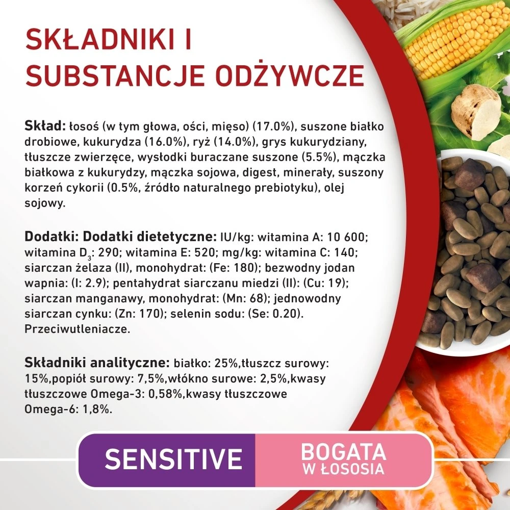 Purina Nestle ONE Medium/Maxi Adult Sensitive lašiša&ryžiai 2,5kg