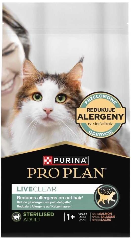 Purina Nestle Purina Pro Plan LIVECLEAR STERILISED ADULT Bogata w Łososia 1,4kg