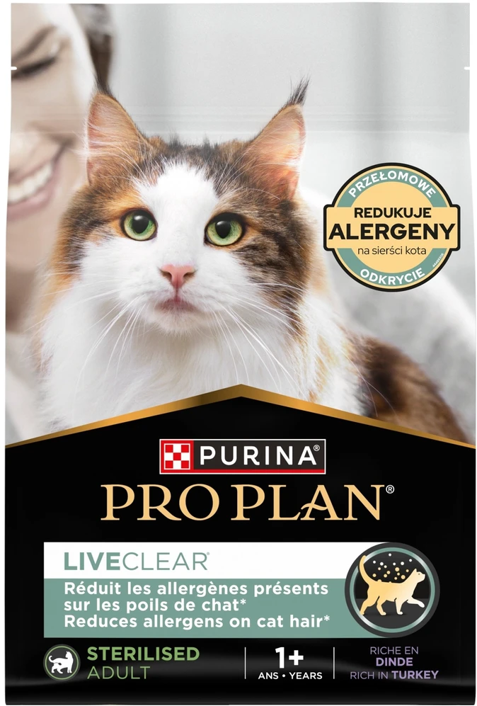 Purina Nestle Purina Pro Plan LIVECLEAR STERILISED ADULT Bogata w Indyka 2,8kg