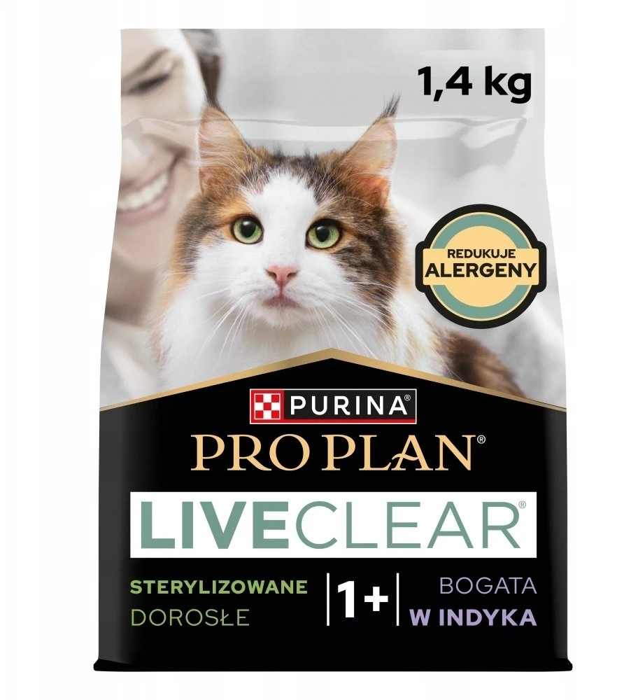 Purina Pro Plan LIVECLEAR STERILISED ADULT Bogata w Indyka 1,4kg