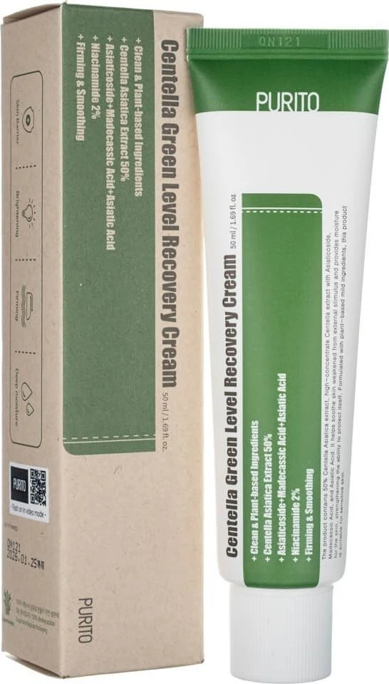 Purito Centella Žalias Level Recovery Kreminis, 50 ml