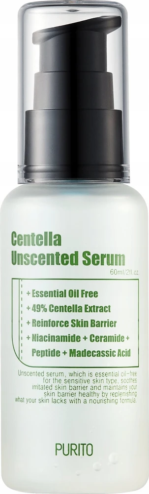 Purito Wonder Releaf Centella Serum Unscented raminamasis veido serumas, 60 ml