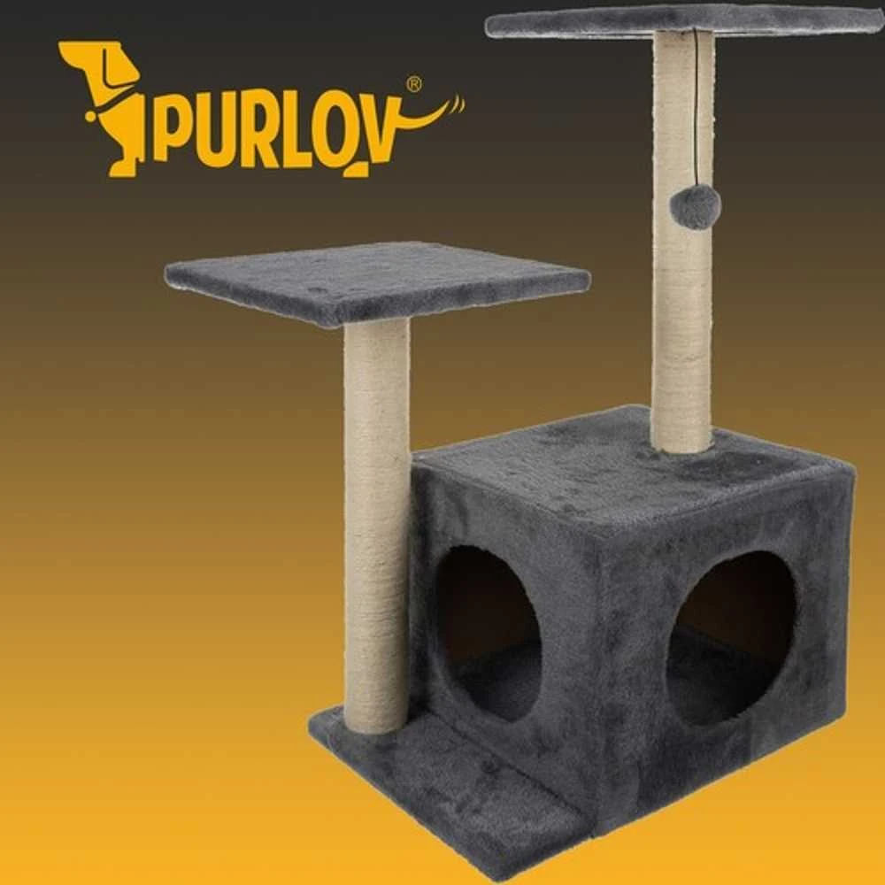Purlov Draskyklė katėms, 71 x 44 x 34 cm, pilkos spalvos
