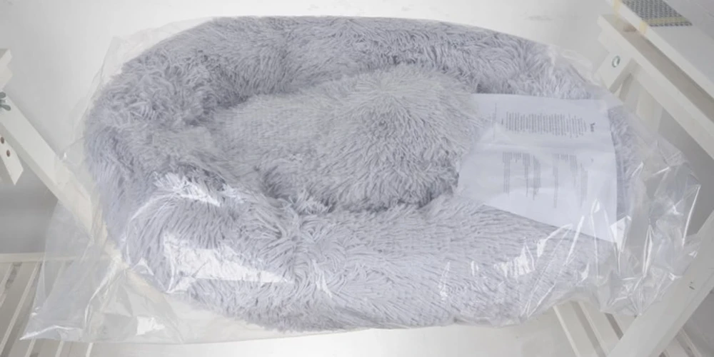 Purlov Hairy dog bed pilka 22759