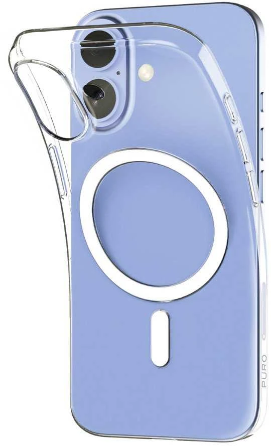 Puro 0.3 MAG Ultra-Slim TPU Dėklas suderinamas su MagSafe skirtas Apple iPhone 17 – skaidrus