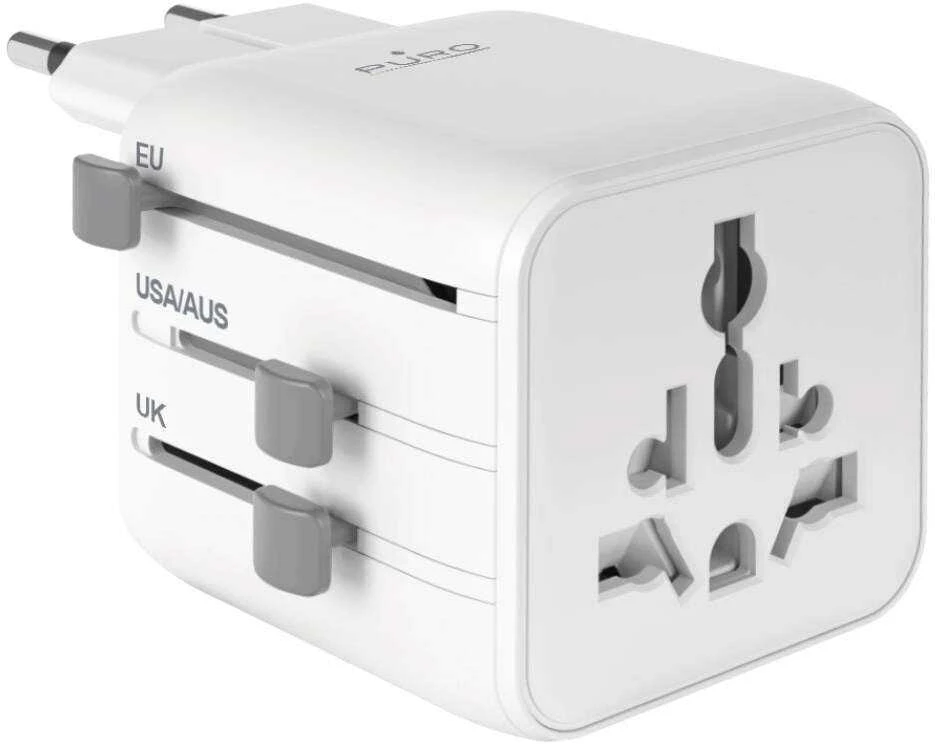 Puro universalus kelioninis adapteris – baltas