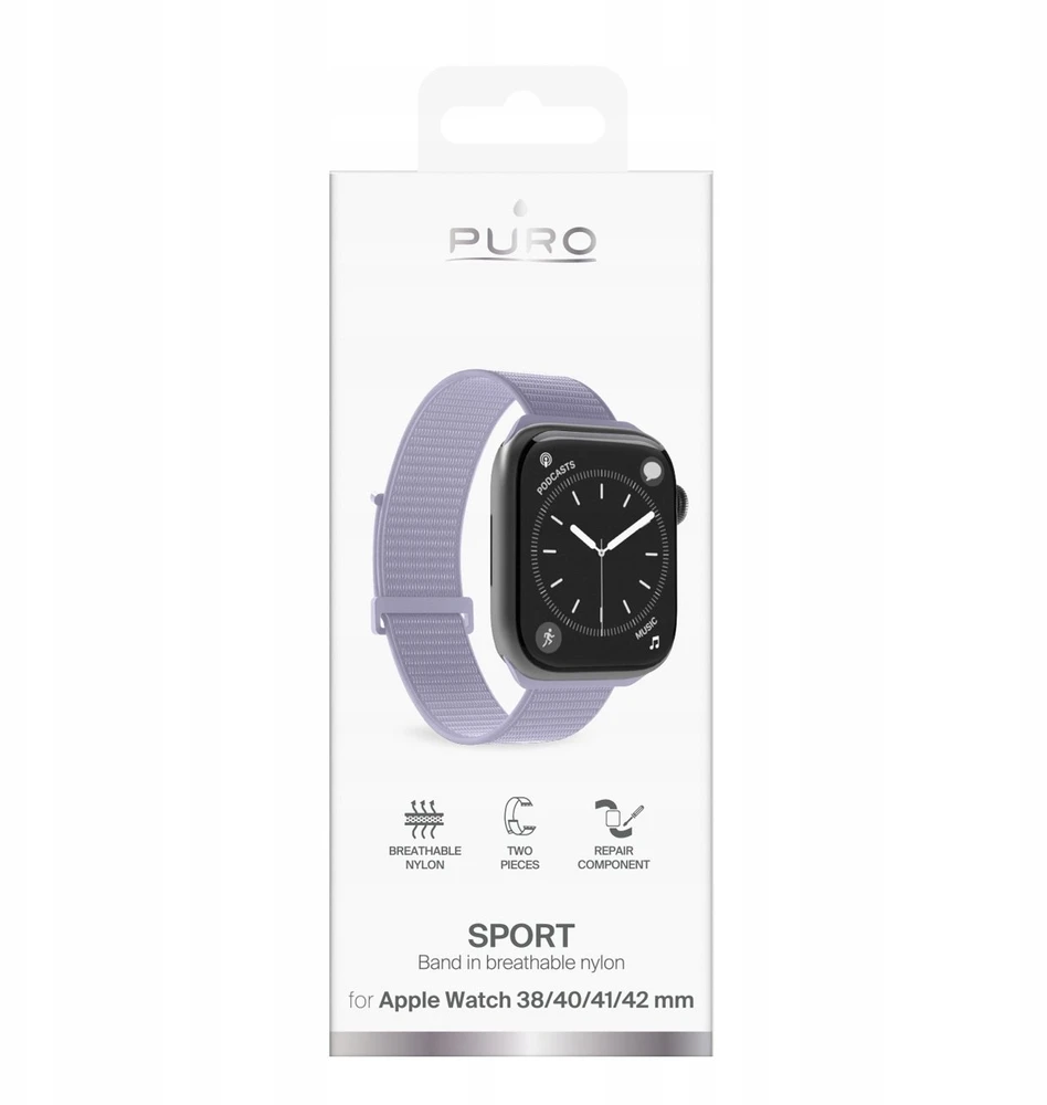 Puro Sport Strap for Apple Watch 38/40/41/42mm - Violetinė